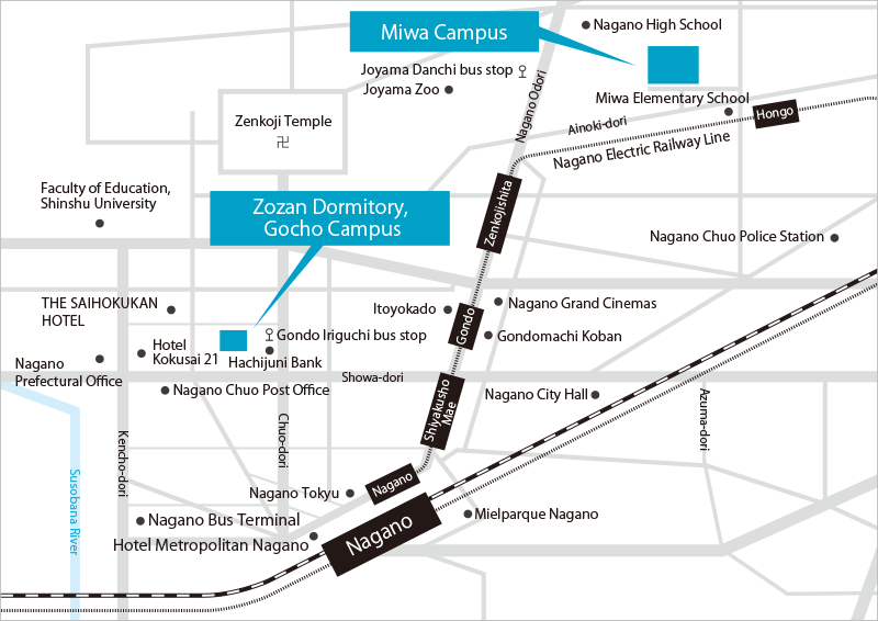 Directions from Nagano Station