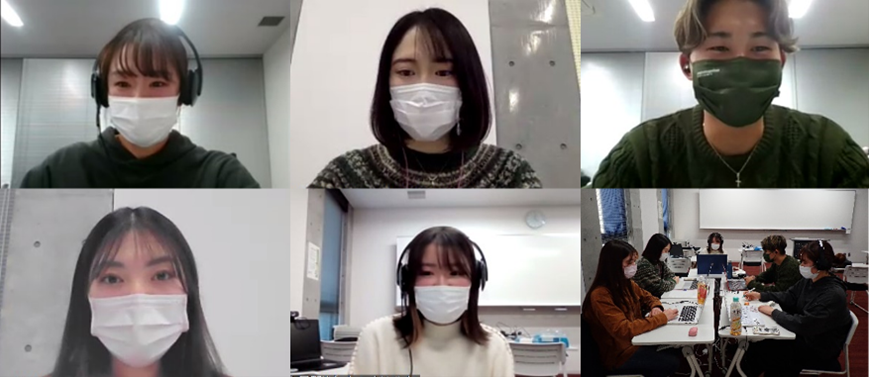 報告した内定者5人の写真