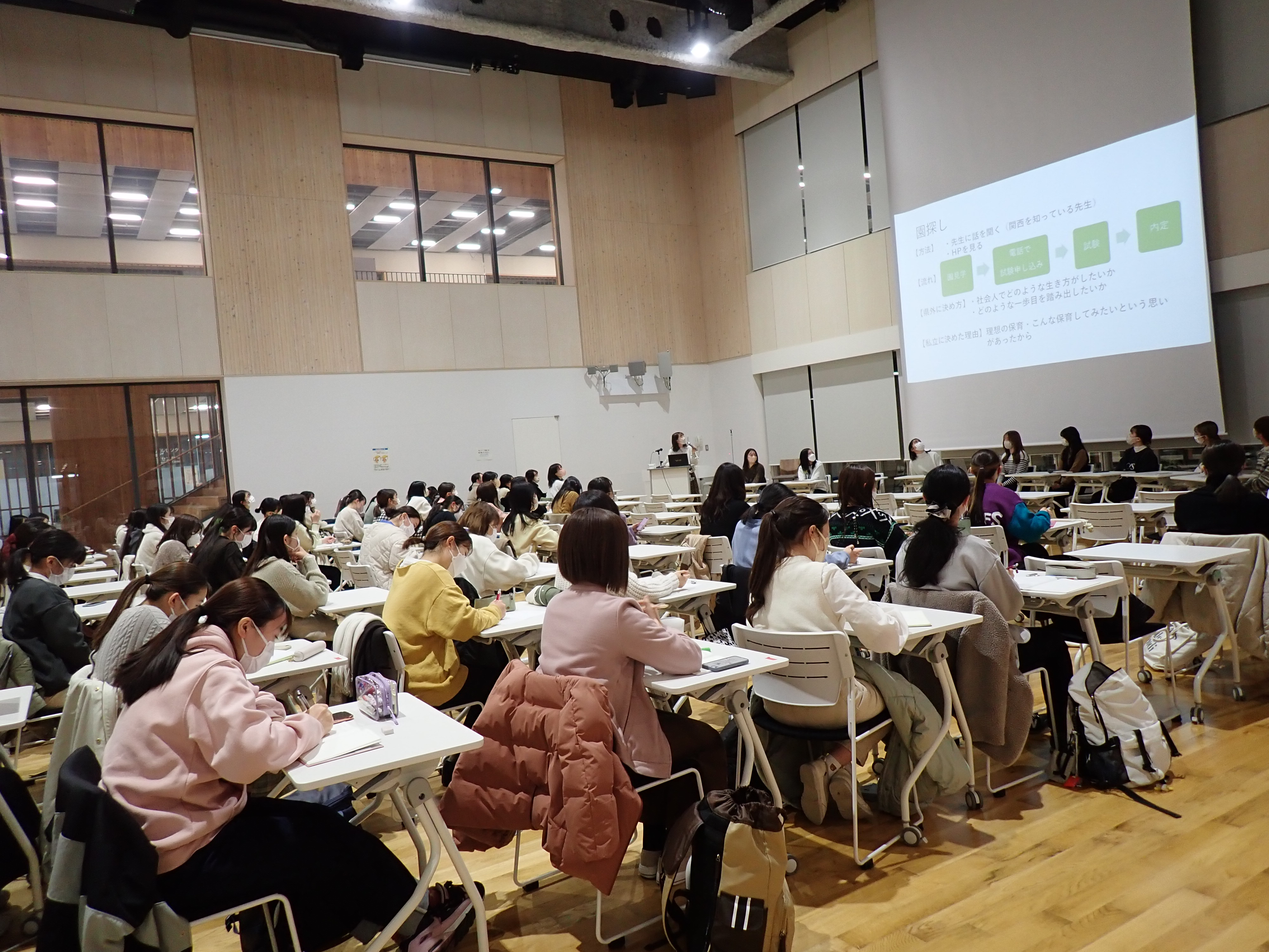 発表している学生の写真