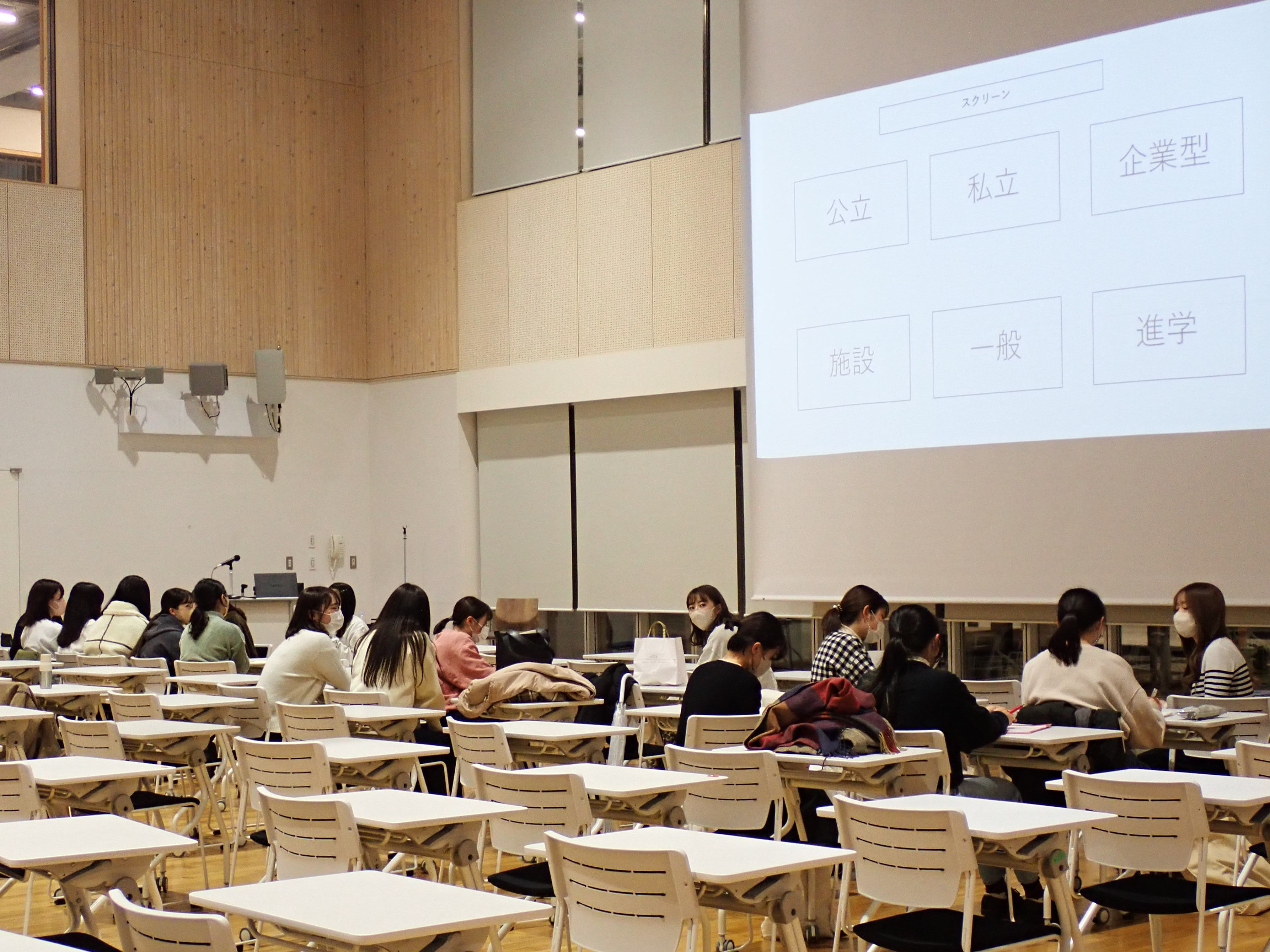 4年生を囲んで個別相談の様子